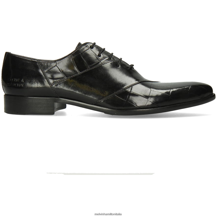 esso Melvin & Hamilton uomini toni 49 nero scarpe oxford L80P2P179