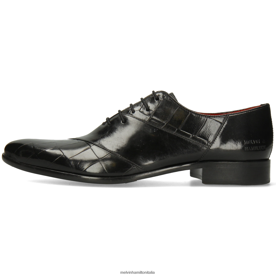 esso Melvin & Hamilton uomini toni 49 nero scarpe oxford L80P2P179