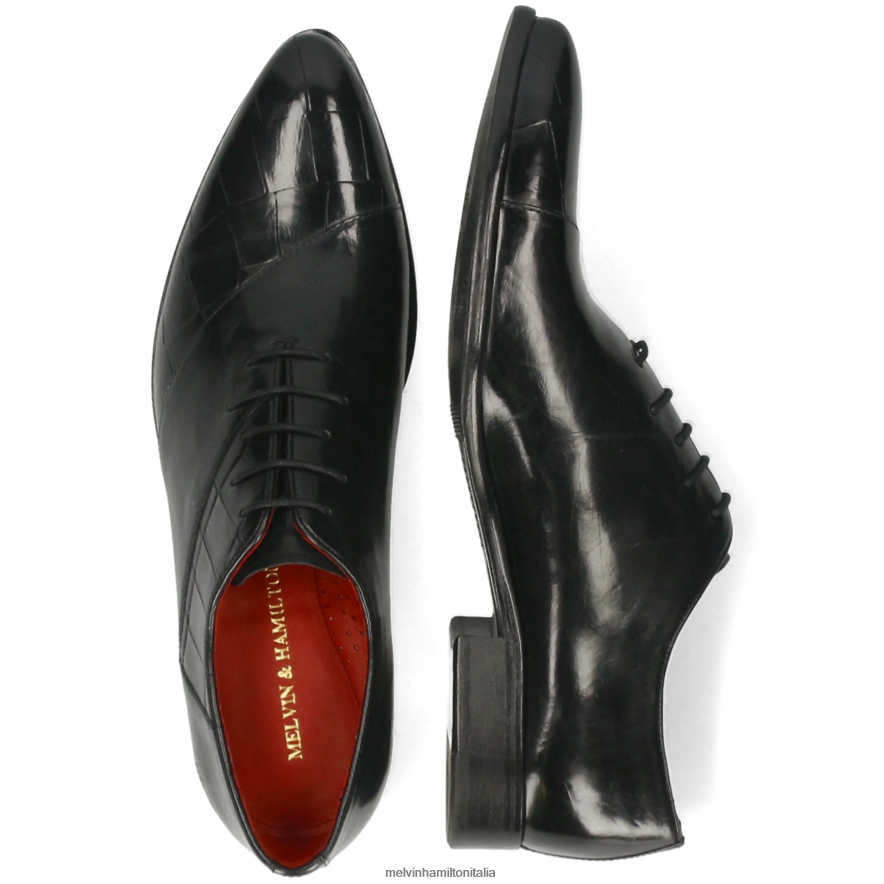 esso Melvin & Hamilton uomini toni 49 nero scarpe oxford L80P2P179