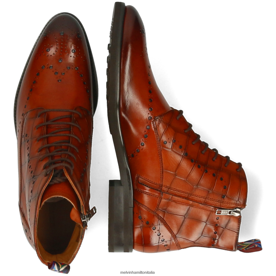 esso Melvin & Hamilton uomini Bobby 9 arancia stivaletti L80P2P89