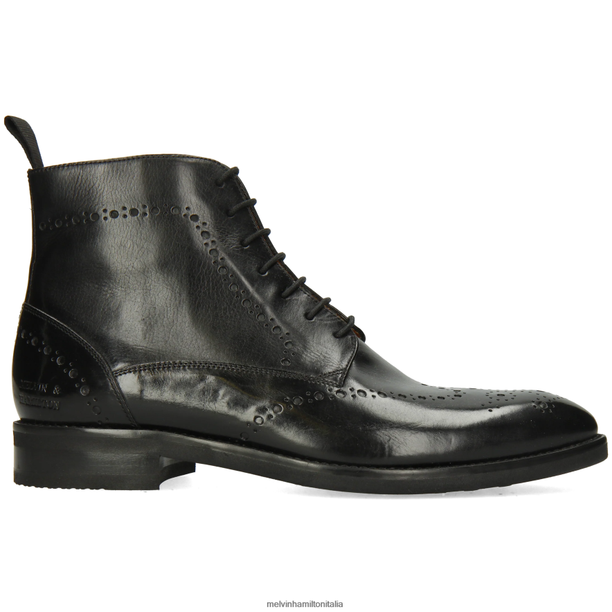 esso Melvin & Hamilton uomini Bobby 9 nero stivaletti L80P2P26