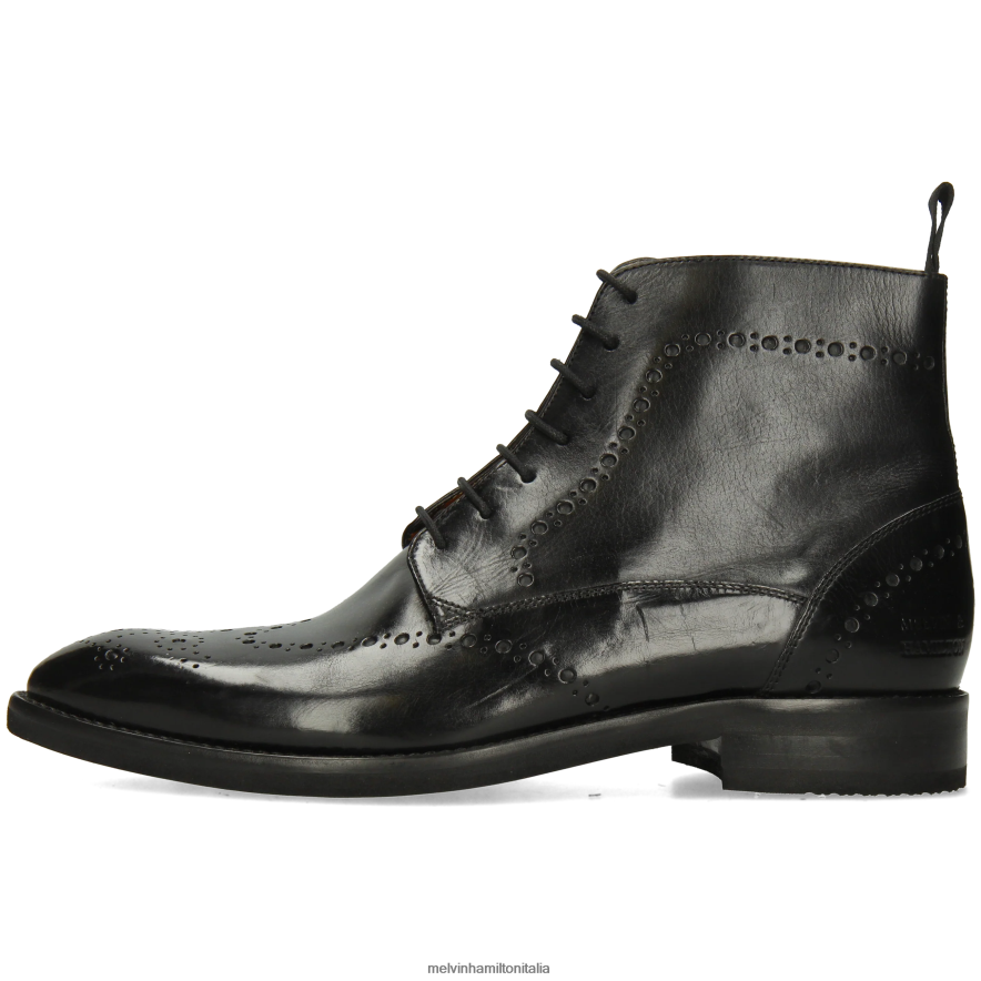 esso Melvin & Hamilton uomini Bobby 9 nero stivaletti L80P2P26
