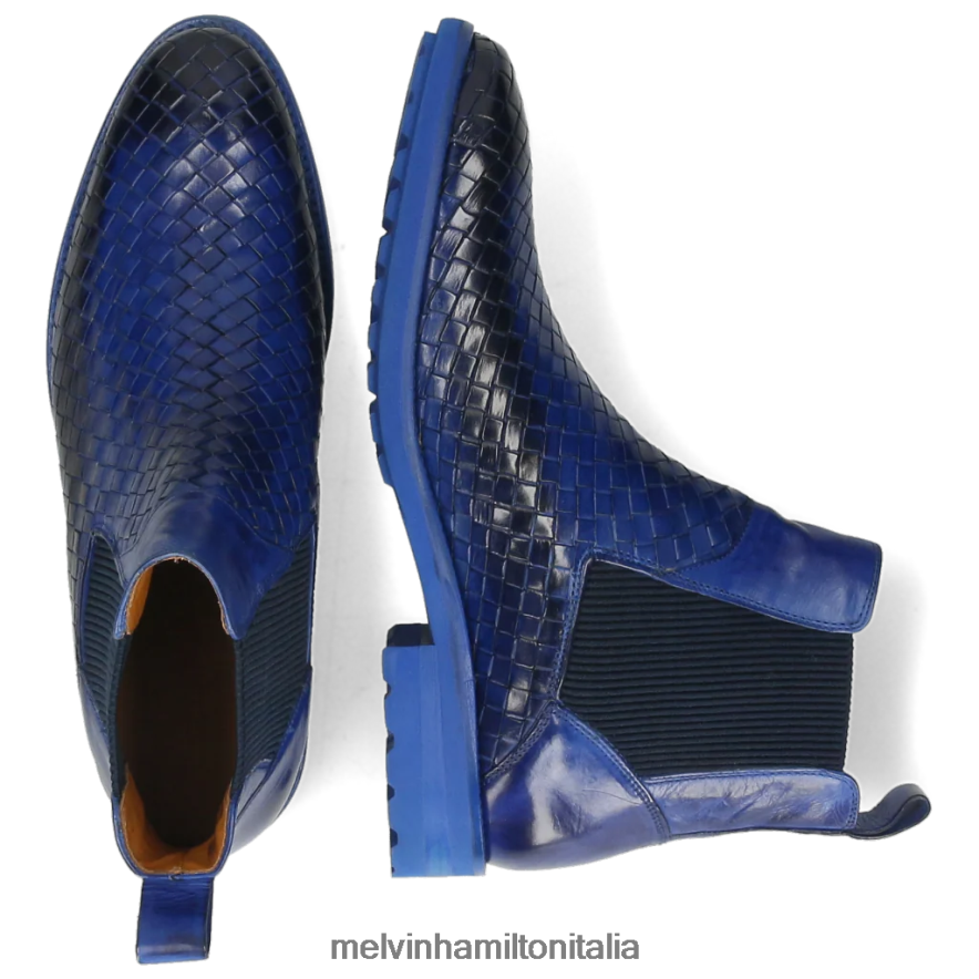 esso Melvin & Hamilton uomini Brad 9 blu stivaletti L80P2P128