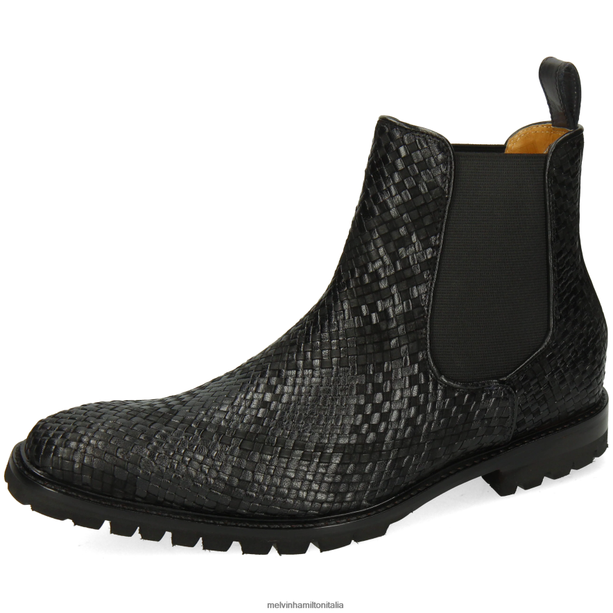 esso Melvin & Hamilton uomini Carlo 5 nero stivaletti L80P2P122