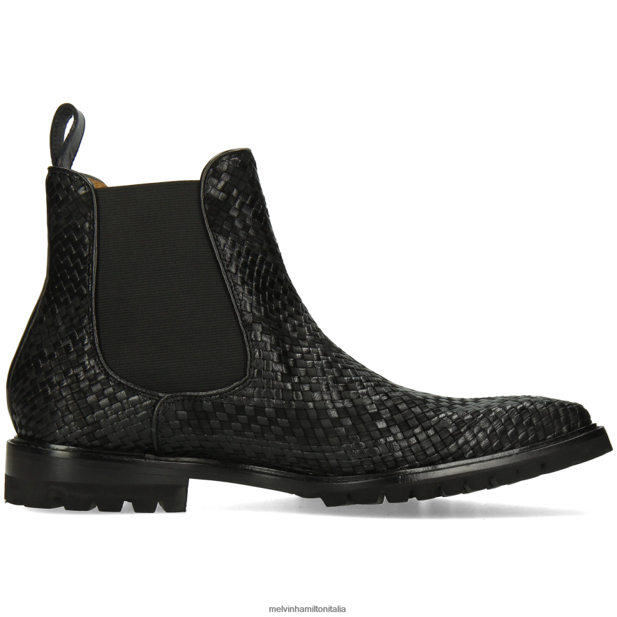 esso Melvin & Hamilton uomini Carlo 5 nero stivaletti L80P2P122
