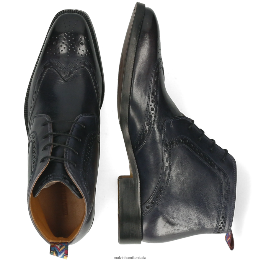 esso Melvin & Hamilton uomini Jeff7 blu stivaletti L80P2P109