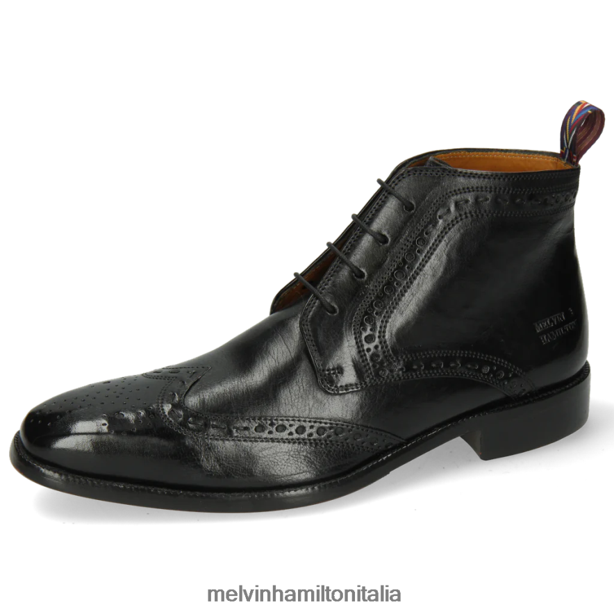 esso Melvin & Hamilton uomini Jeff7 nero stivaletti L80P2P126