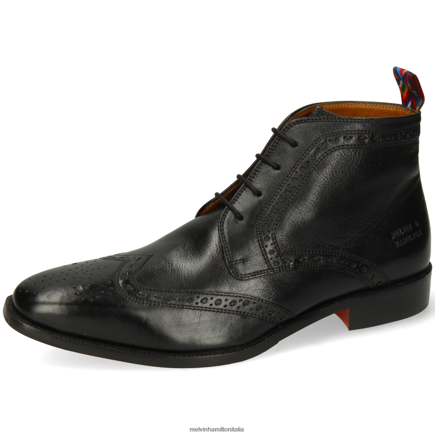 esso Melvin & Hamilton uomini Jeff7 nero stivaletti L80P2P6