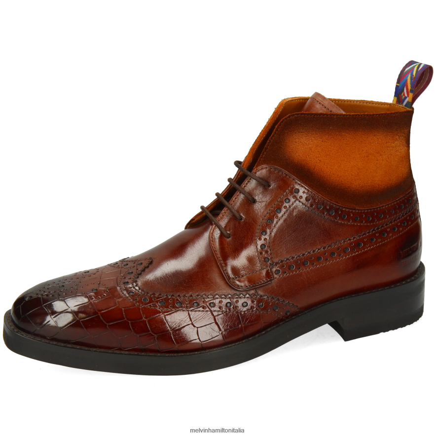 esso Melvin & Hamilton uomini Jeff 34 marrone stivaletti L80P2P85