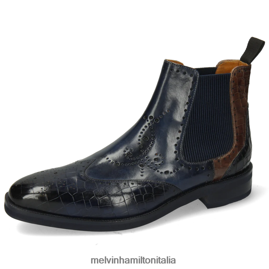 esso Melvin & Hamilton uomini Jeff 35 blu stivaletti L80P2P137