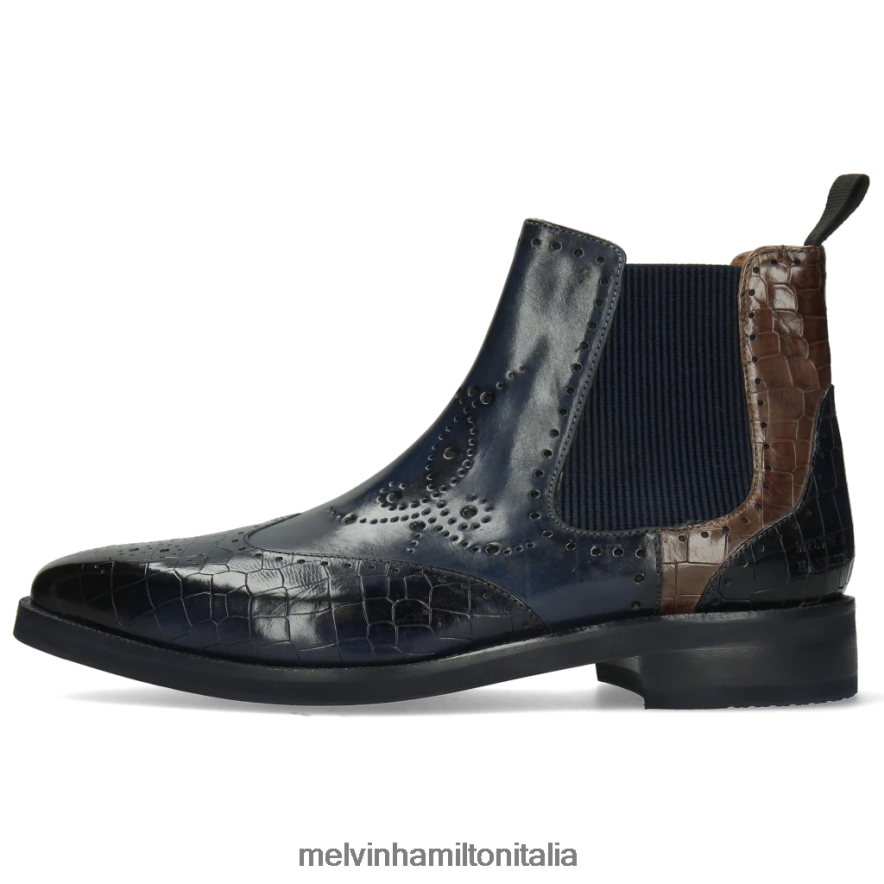 esso Melvin & Hamilton uomini Jeff 35 blu stivaletti L80P2P137