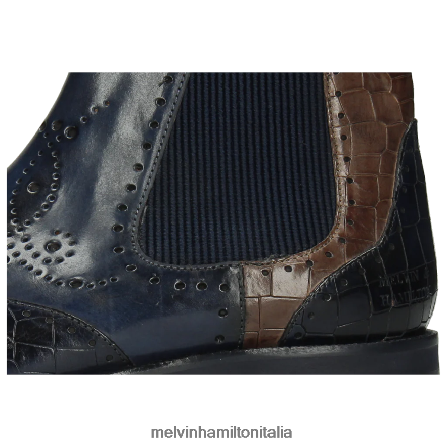 esso Melvin & Hamilton uomini Jeff 35 blu stivaletti L80P2P137
