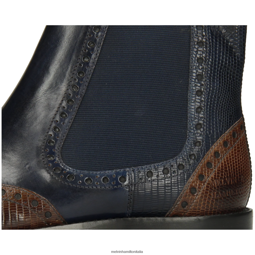 esso Melvin & Hamilton uomini Martino 5 blu stivaletti L80P2P19