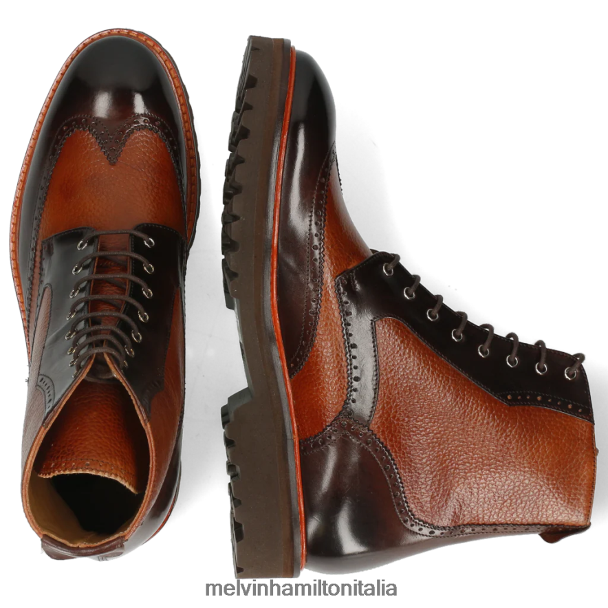 esso Melvin & Hamilton uomini Matteo 43 marrone stivaletti L80P2P118