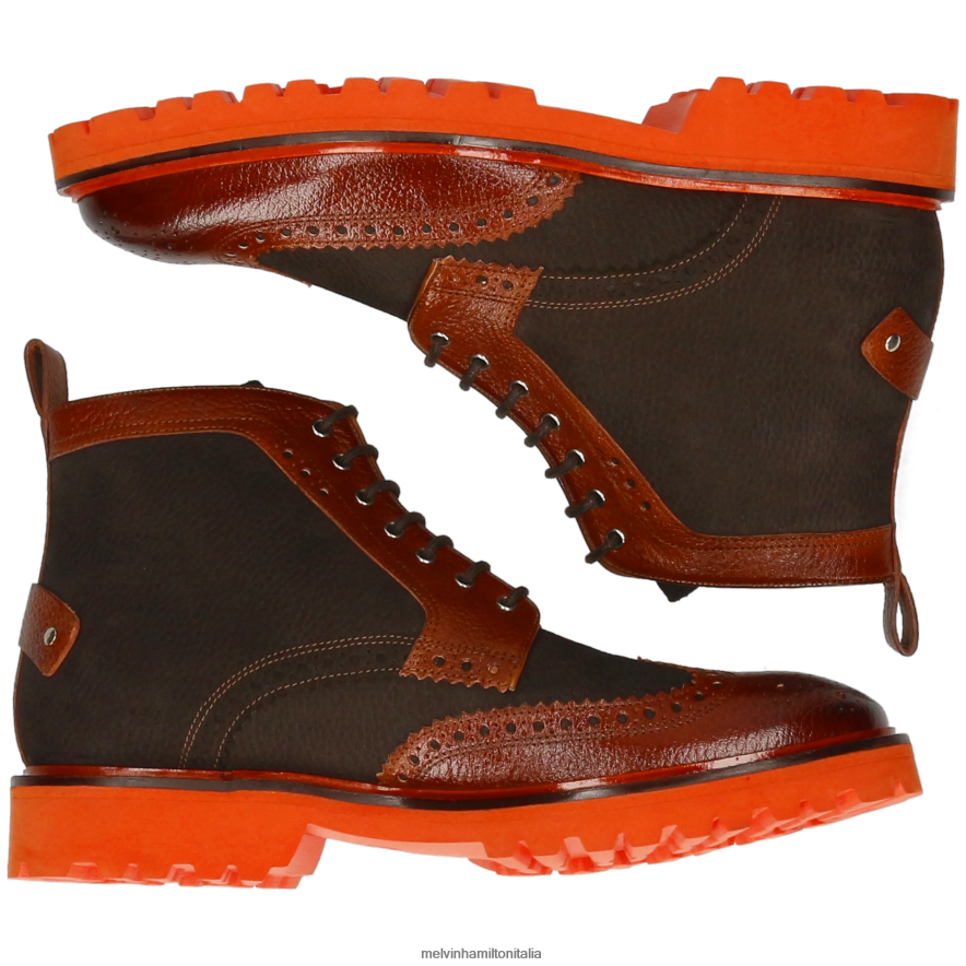 esso Melvin & Hamilton uomini Matteo 48 marrone stivaletti L80P2P97