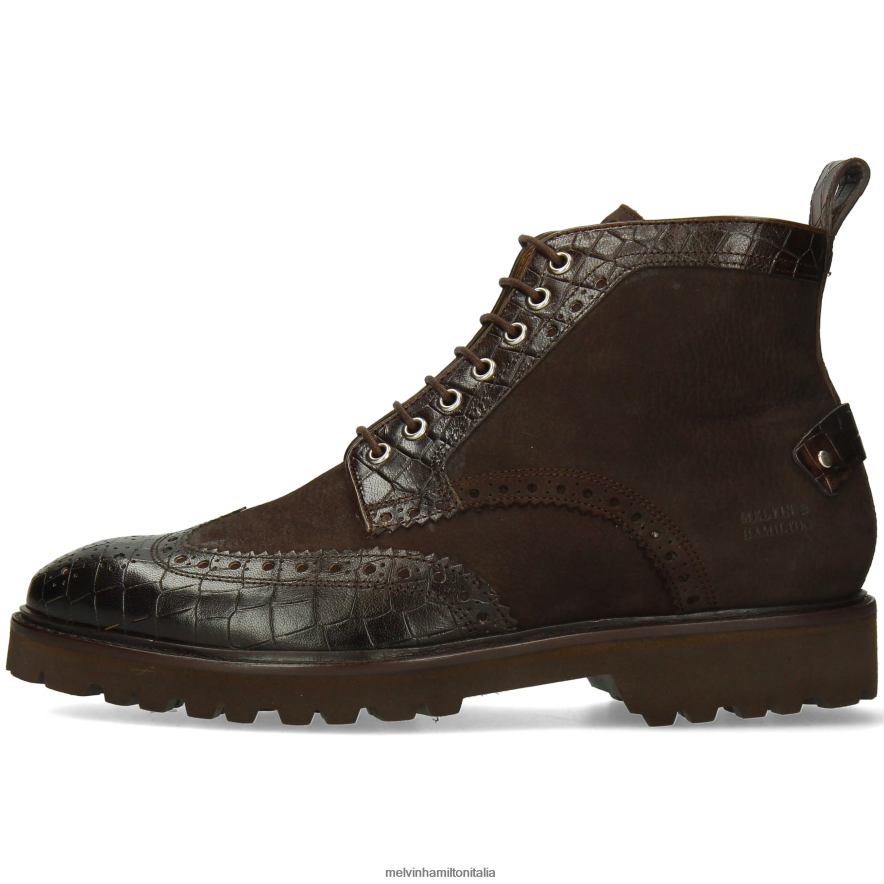 esso Melvin & Hamilton uomini Matteo 48 marrone stivaletti L80P2P98