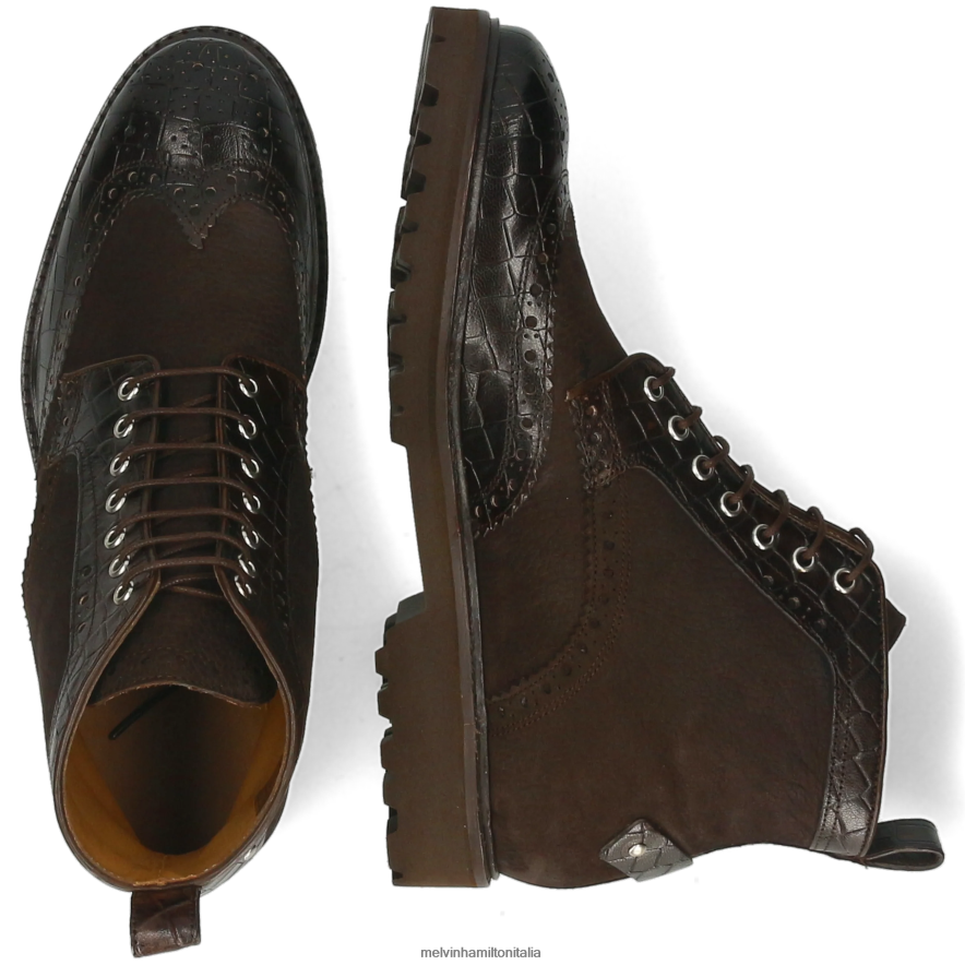 esso Melvin & Hamilton uomini Matteo 48 marrone stivaletti L80P2P98