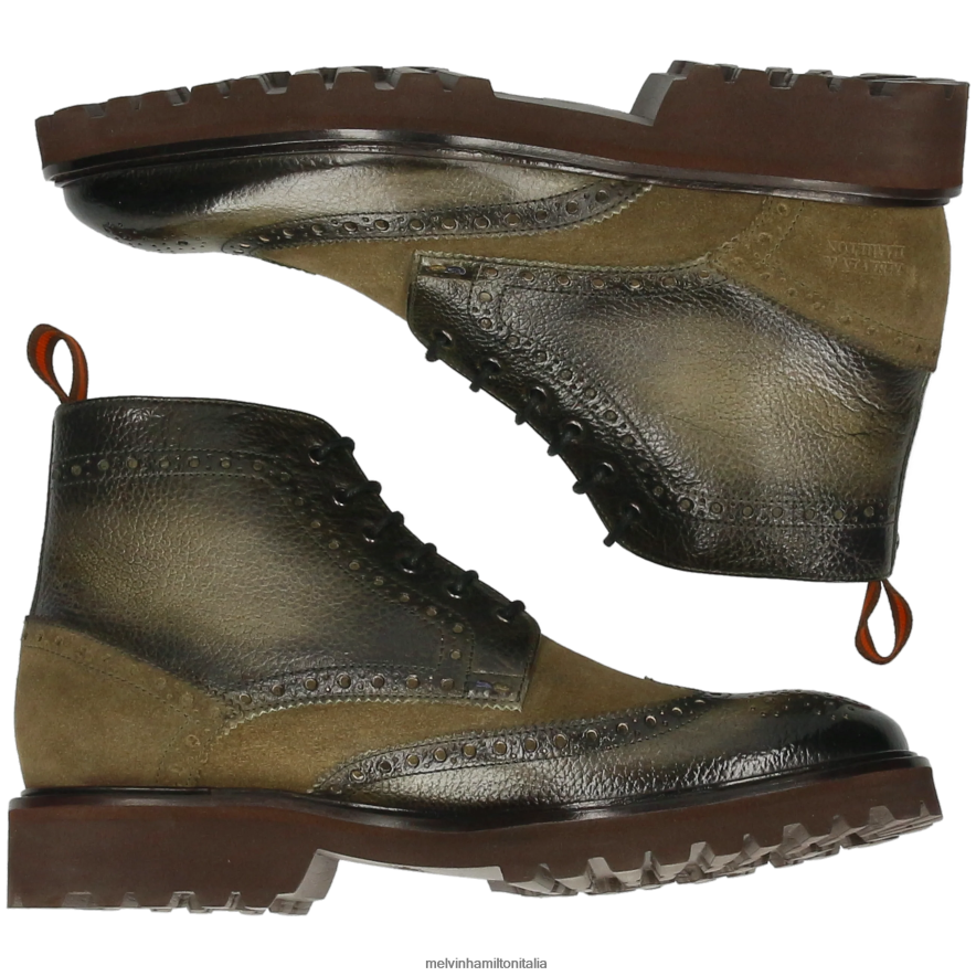 esso Melvin & Hamilton uomini Matteo 7 cachi stivaletti L80P2P75