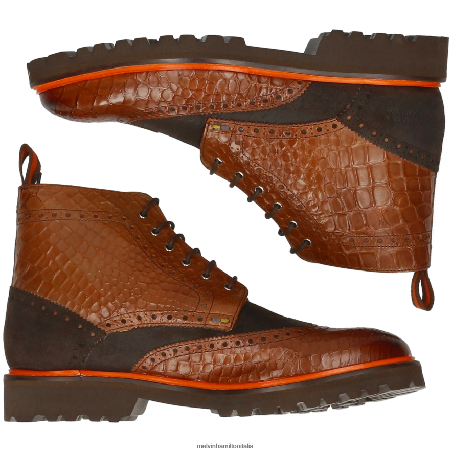 esso Melvin & Hamilton uomini Matteo 7 marrone stivaletti L80P2P96
