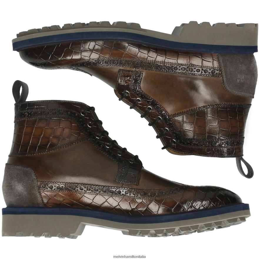 esso Melvin & Hamilton uomini Matteo 9 grigio stivaletti L80P2P66