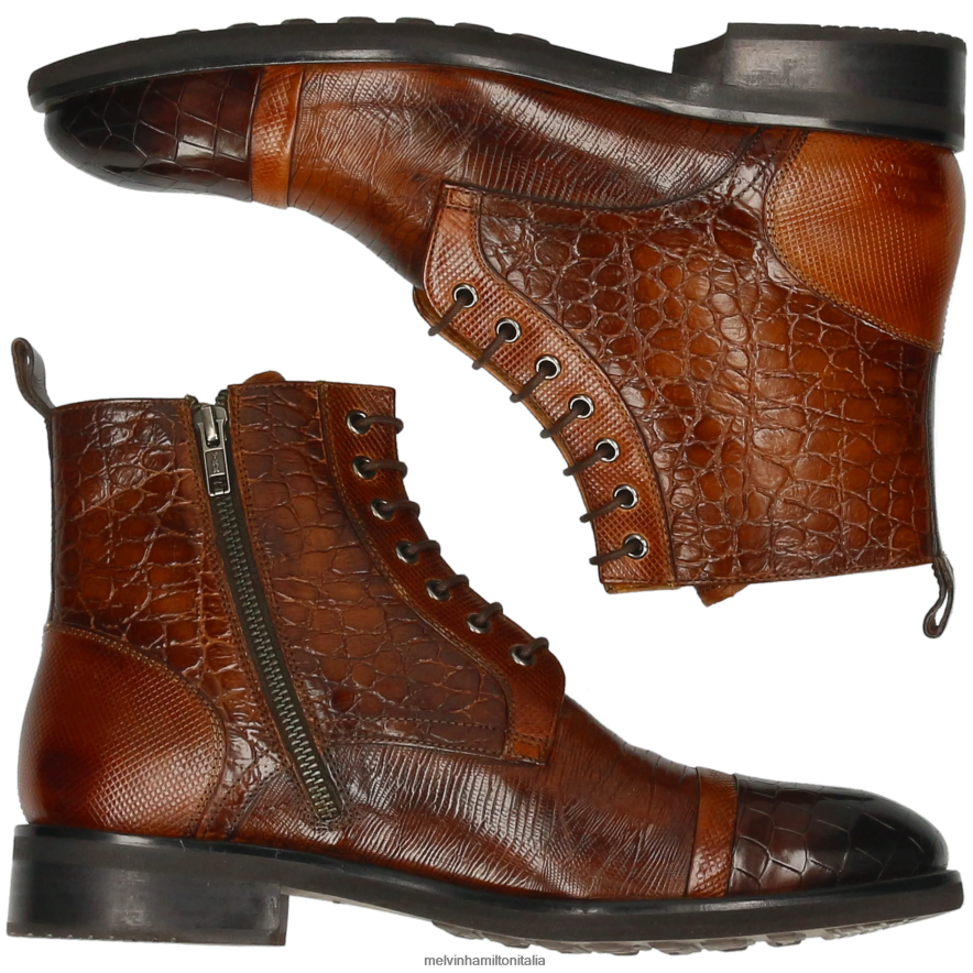 esso Melvin & Hamilton uomini Patrizio 28 marrone stivaletti L80P2P129