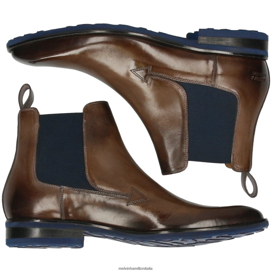 esso Melvin & Hamilton uomini Ryder 12 grigio stivaletti L80P2P81