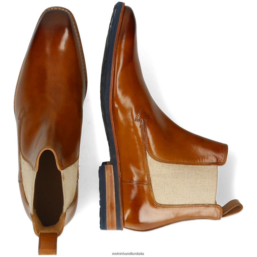 esso Melvin & Hamilton uomini Ryder 12 marrone stivaletti L80P2P44