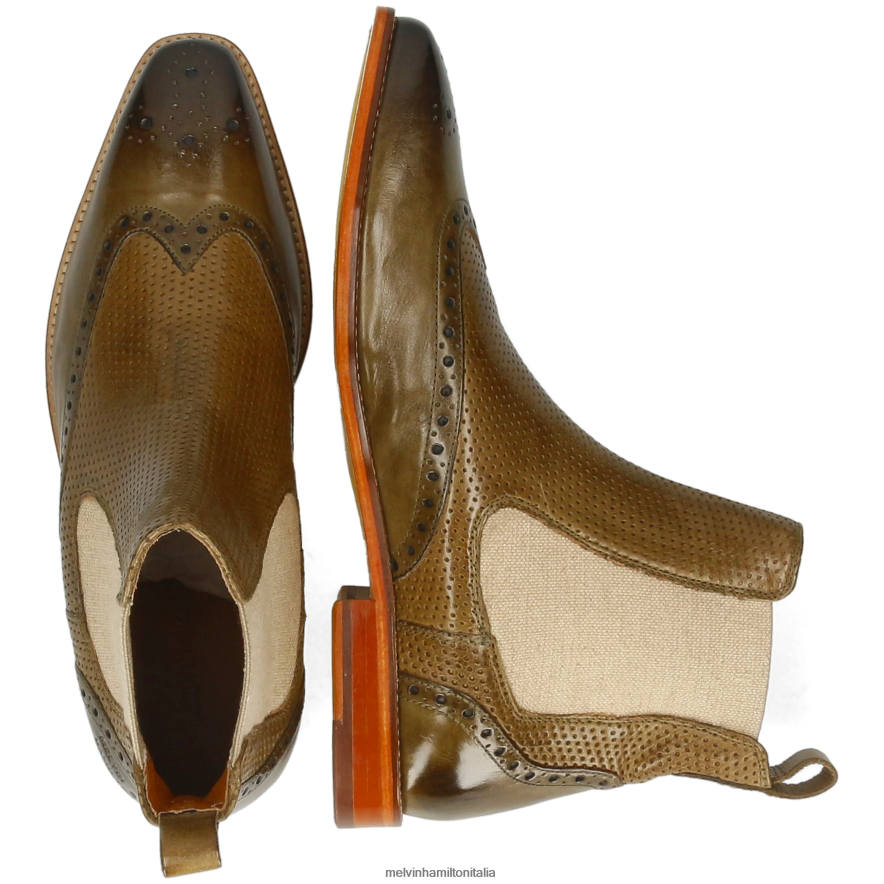 esso Melvin & Hamilton uomini alessio 9 cachi stivaletti L80P2P48