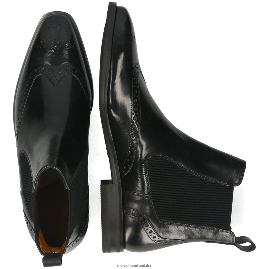 esso Melvin & Hamilton uomini alessio 9 nero stivaletti L80P2P74