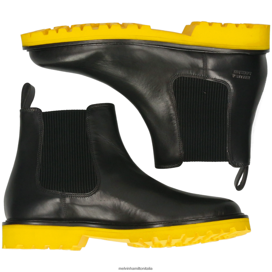 esso Melvin & Hamilton uomini destro 2 nero stivaletti L80P2P86