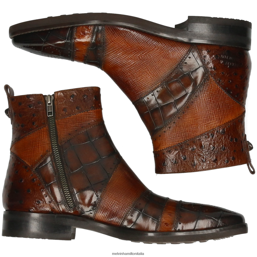 esso Melvin & Hamilton uomini elvis 26 marrone stivaletti L80P2P95