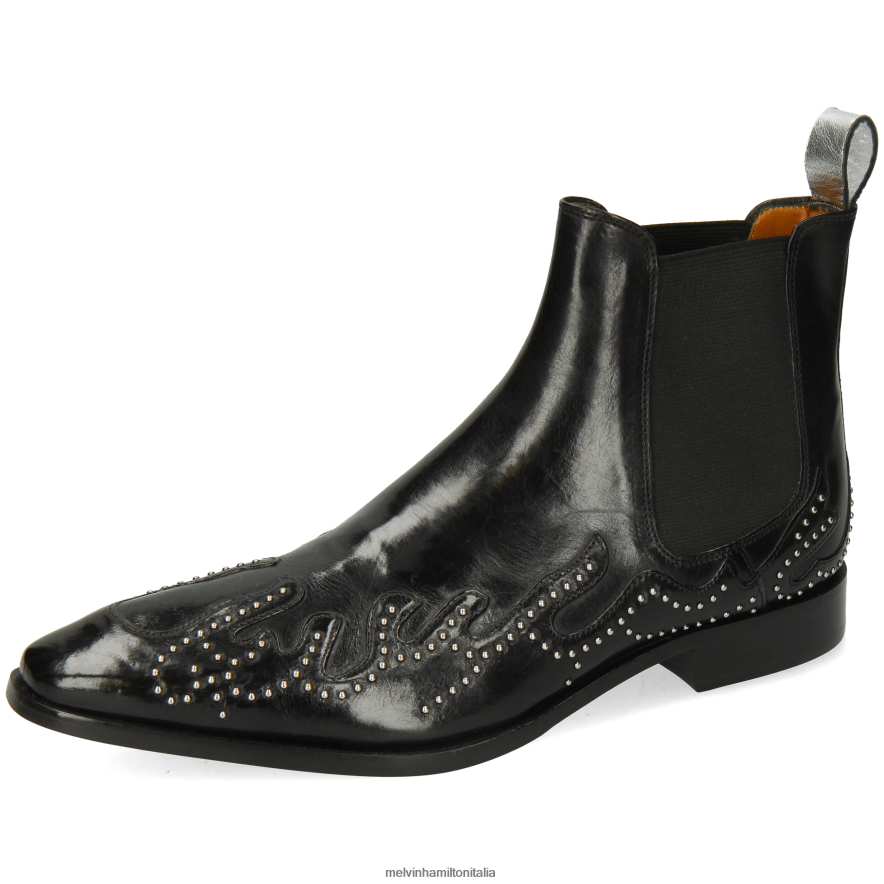 esso Melvin & Hamilton uomini elvis 81 nero stivaletti L80P2P114