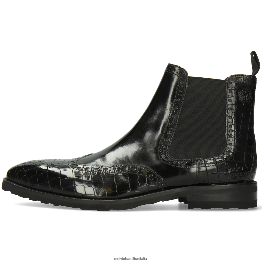 esso Melvin & Hamilton uomini flynn 2 nero stivaletti L80P2P24