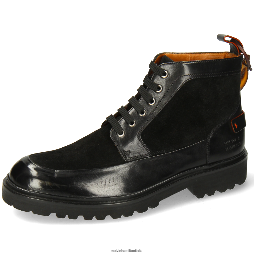 esso Melvin & Hamilton uomini forare 23 nero stivaletti L80P2P41