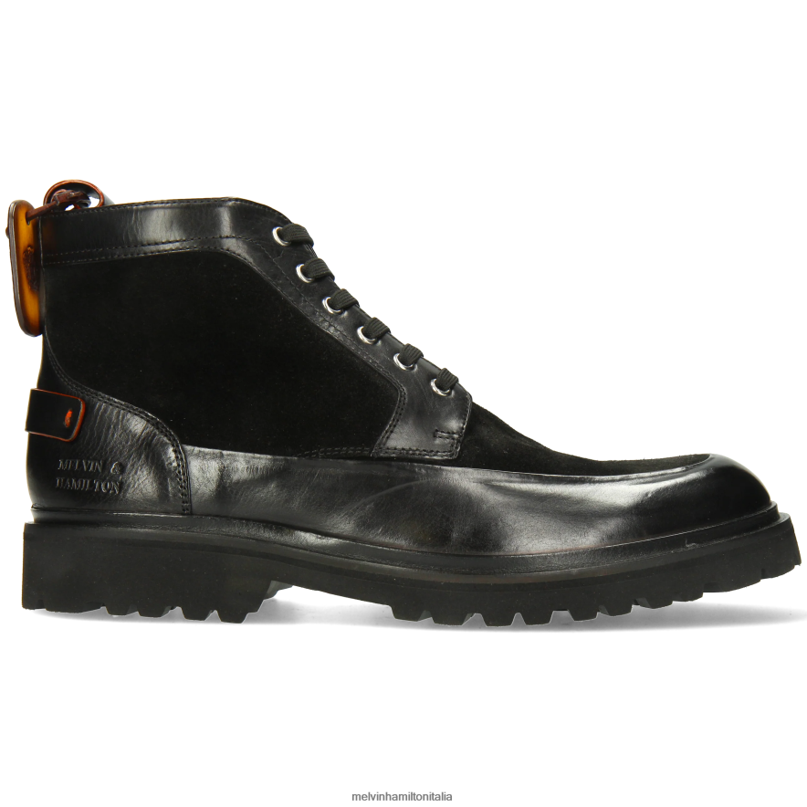 esso Melvin & Hamilton uomini forare 23 nero stivaletti L80P2P41