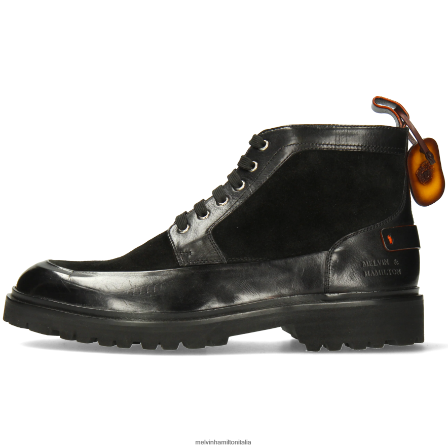 esso Melvin & Hamilton uomini forare 23 nero stivaletti L80P2P41