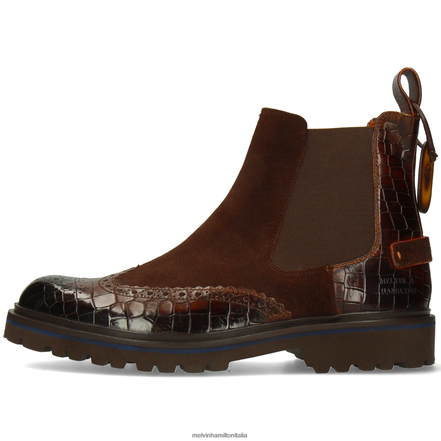 esso Melvin & Hamilton uomini forare 26 marrone stivaletti L80P2P101