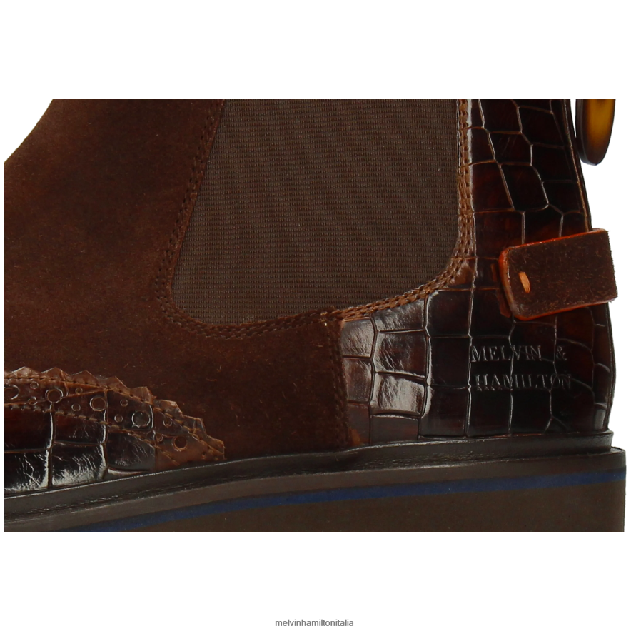 esso Melvin & Hamilton uomini forare 26 marrone stivaletti L80P2P101