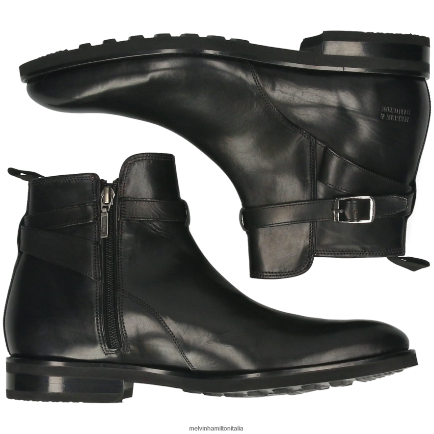 esso Melvin & Hamilton uomini kane 1 nero stivaletti L80P2P91
