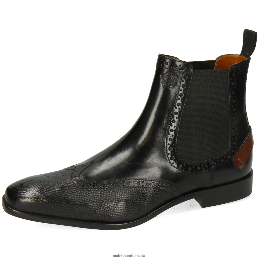esso Melvin & Hamilton uomini legame 3 nero stivaletti L80P2P25