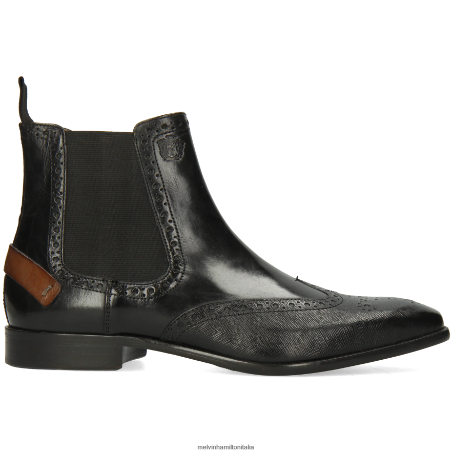 esso Melvin & Hamilton uomini legame 3 nero stivaletti L80P2P25