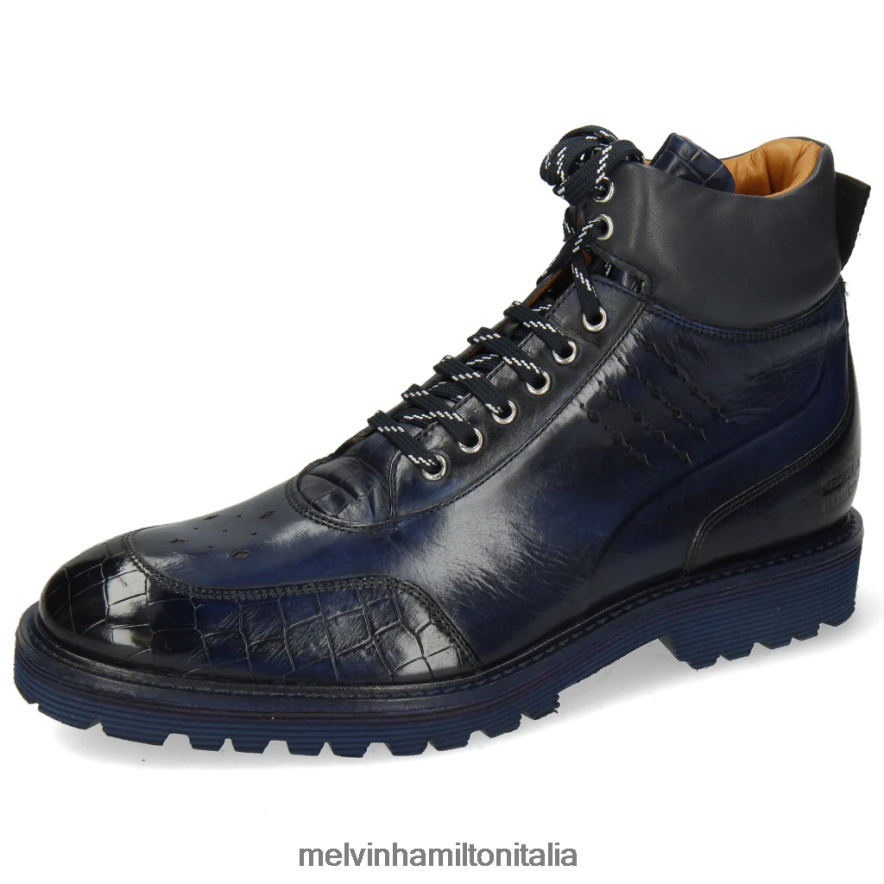 esso Melvin & Hamilton uomini trevor 28 blu stivaletti L80P2P136