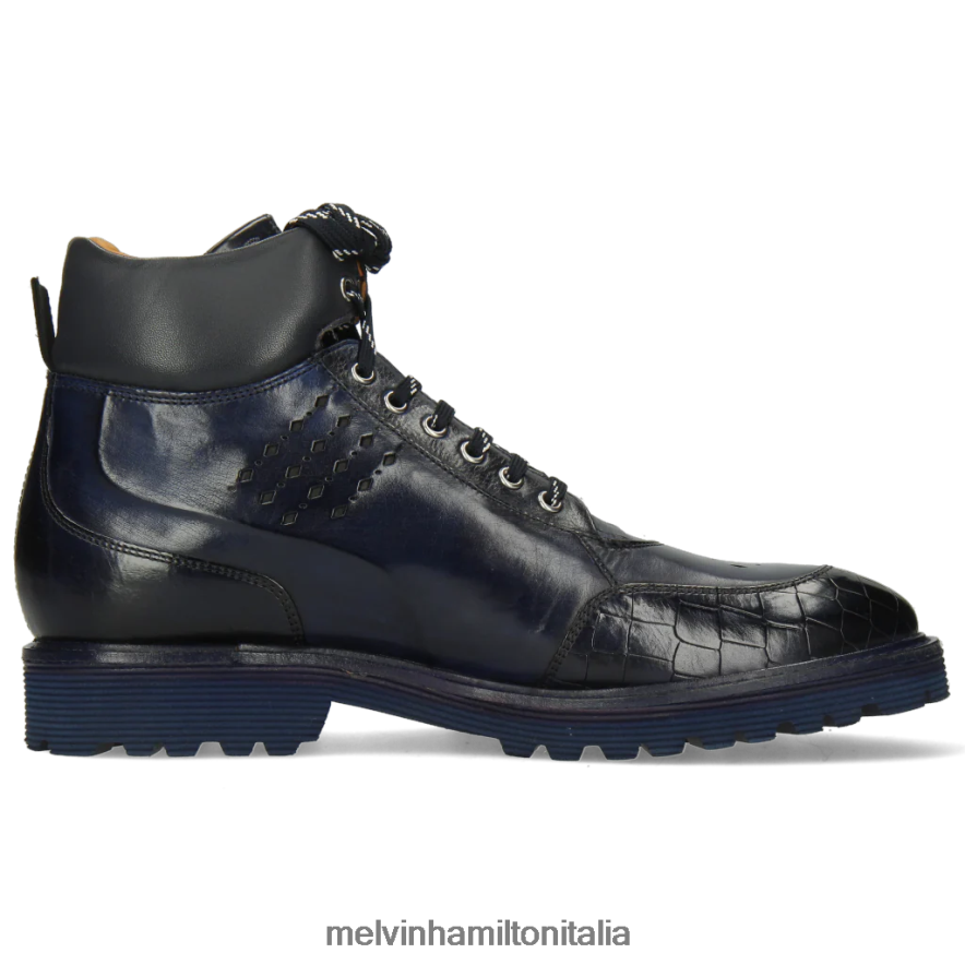 esso Melvin & Hamilton uomini trevor 28 blu stivaletti L80P2P136