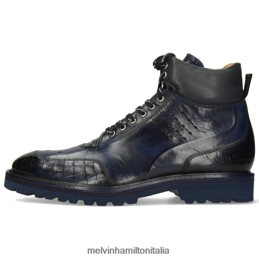 esso Melvin & Hamilton uomini trevor 28 blu stivaletti L80P2P136