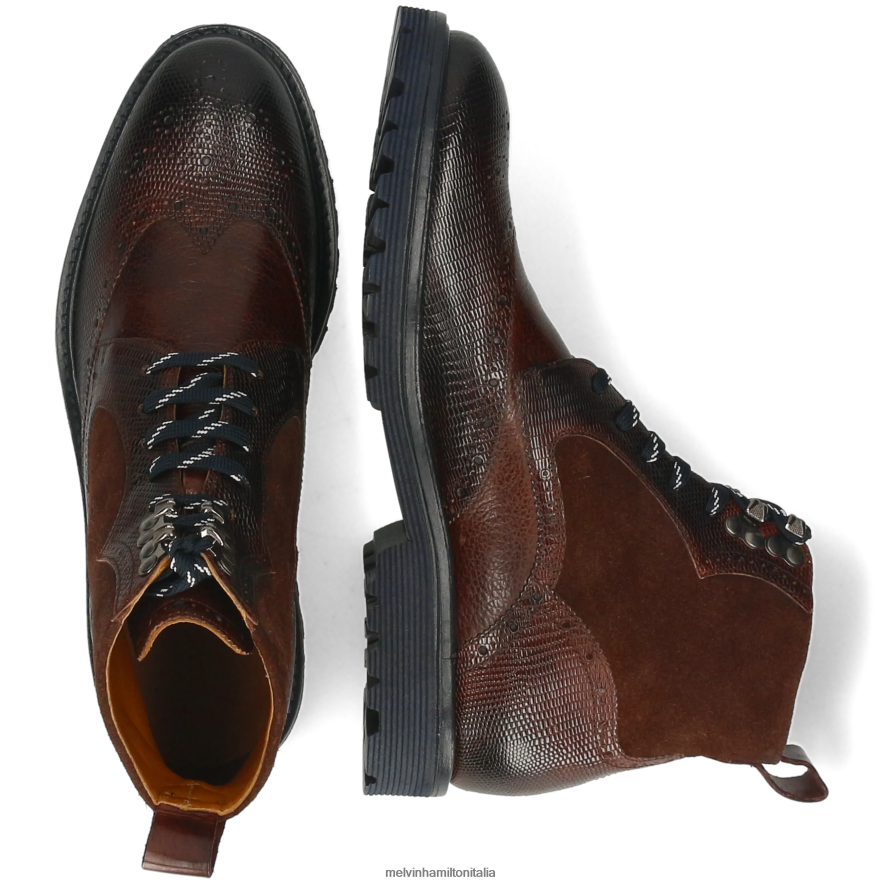 esso Melvin & Hamilton uomini trevor 34 marrone stivaletti L80P2P38