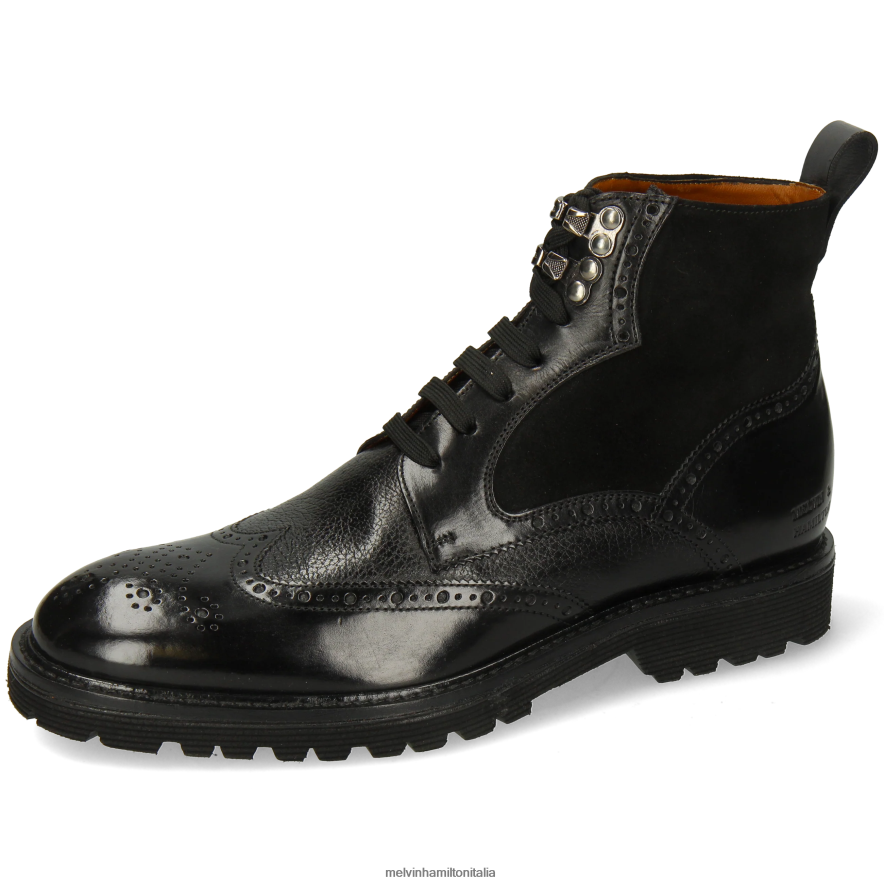 esso Melvin & Hamilton uomini trevor 34 nero stivaletti L80P2P62