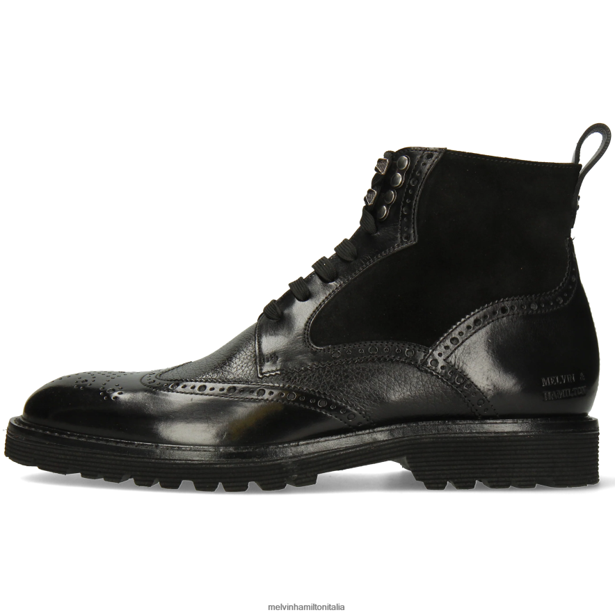 esso Melvin & Hamilton uomini trevor 34 nero stivaletti L80P2P62